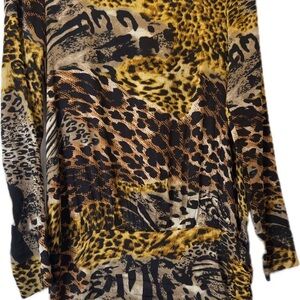 Leopard Print Long Sleeve mini dress